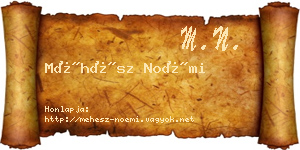 Méhész Noémi névjegykártya