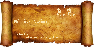Méhész Noémi névjegykártya