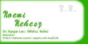 noemi mehesz business card